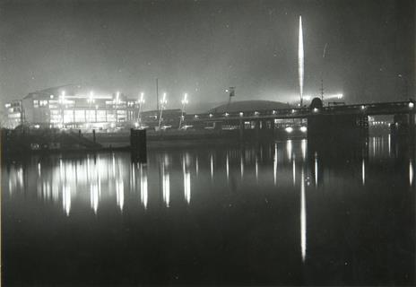 The view from the north bank of the river in April 1951