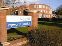 The existing Papworth Hospital entrance