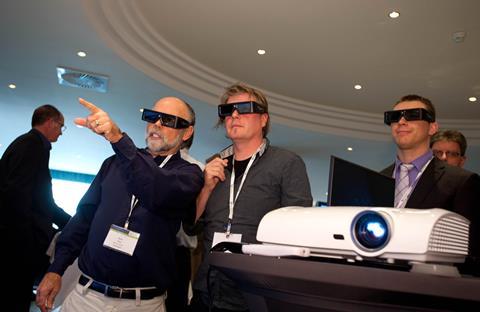 Bentley’s visualisation guru and a couple of users in 3D glasses at the BE Inspired  conference in Amsterdam last month.