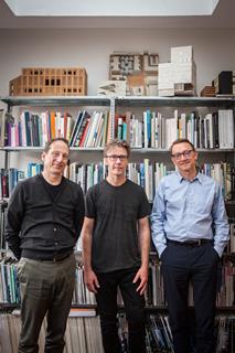 Adam Khan, Marcus Taylor and Peter St John, curators of the British Pavilion at 2018's Venice Pavilion