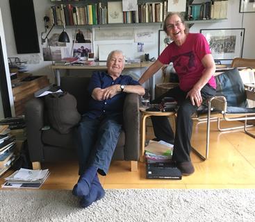 Neave Brown with his wife Janet Richardson at home in their Dunboyne Road house