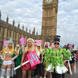 Lady Gaga lookalikes descend on Parliament to protest about Smithfield Market