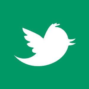 Green twitter bird