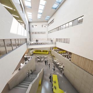 The interior of Make's Stratford project, for Birkbeck University of London and the University of East London