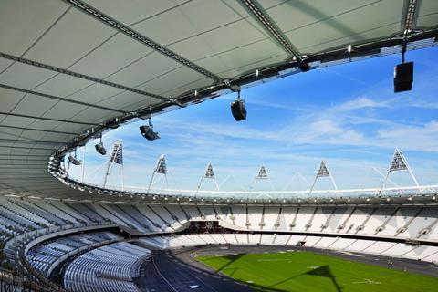 A wafer-thin cable net roof, free of the hulking retractable apparatus of Wembley, is stretched taut to cover the top tier of seats