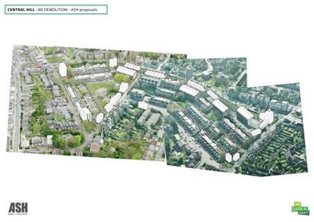 Central Hill proposal by Architects for Social Housing - ASH