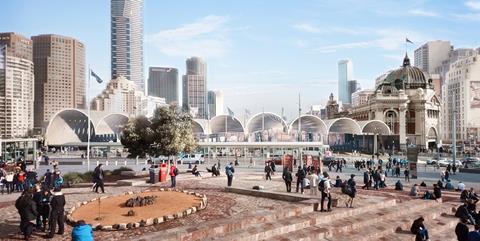 Hassell and Herzog & de Meuron's proposal for Flinders Street Station