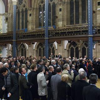 The crowd at Bute Hall