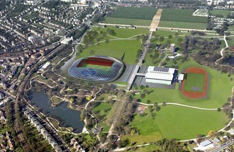 Aerial shot of AFL's plans for Crystal Palace FC