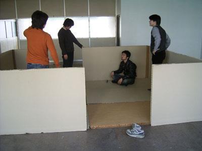 Shigeru Ban temporary cardboard shelter