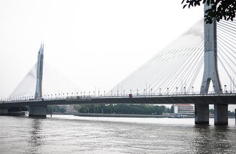 The existing Hayin Bridge in Guangzhou, southern China