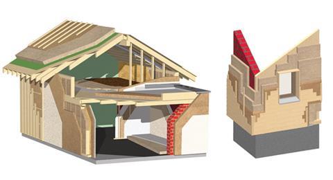 Gutex wood fibre insulation products can be used for both the roof and walls of buildings.