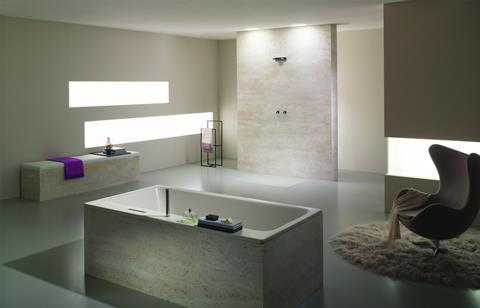 Kaldewei Asymmetric Duo bath and Conoflat shower surface 