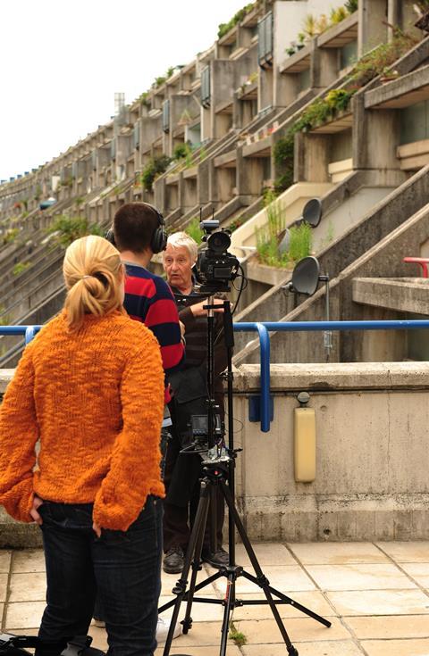 Neave Brown and Tom Cordell filming at Alexandra Road, Camden