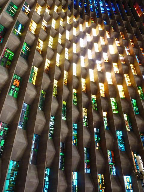 John Piper's stained glass at Spence's Coventry Cathedral
