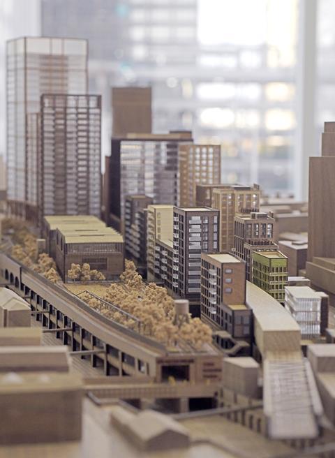 Bishopsgate Goodsyard, London - model by Andrew Parkin of Faulkner Browns