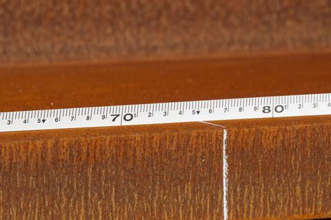 Close up of the weathering steel used on the Wendover Dean Viaduct 10.01.24