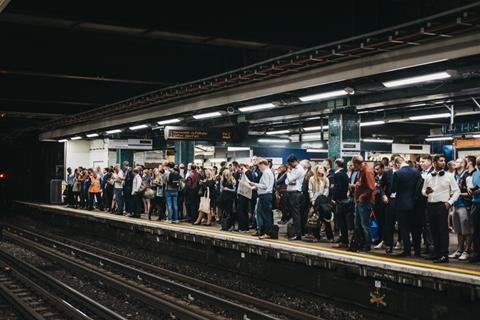 Busy train station