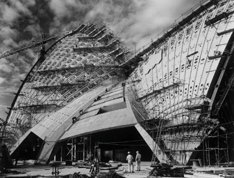 Sydney Opera House under construction