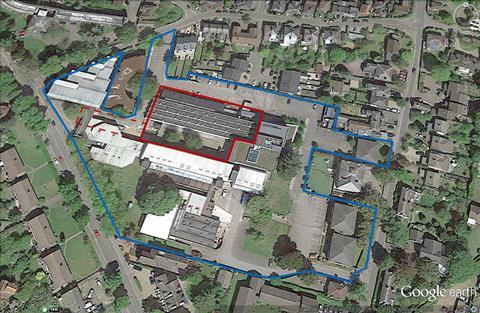 Aerial Photo of site for Business School for Creative Industries in Epsom