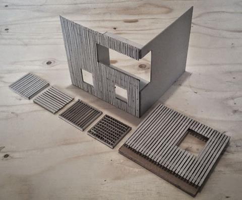 Cladding tests for Studio Bark's Orchard House