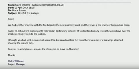 Grenfell Inquiry Sounes email chain 1 screenshot March 11_2020