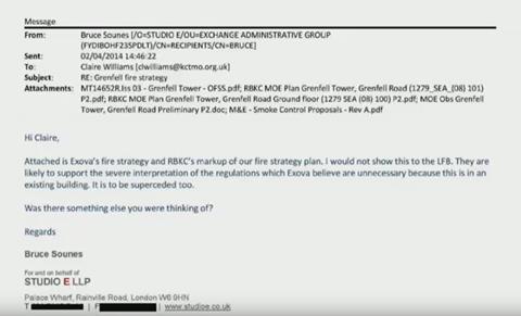 Grenfell Inquiry Sounes email chain 2 screenshot March 11_2020
