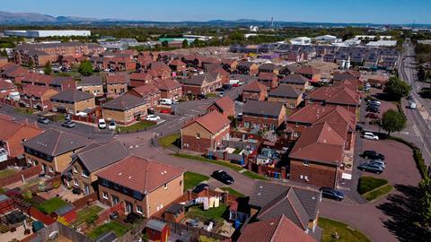 Housing in Falkirk, Scotland