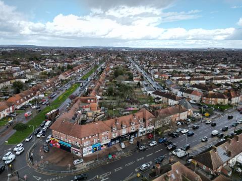 Aerial view of Barking and Dagenham