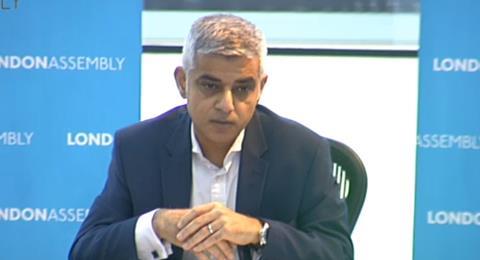 Mayor of London Sadiq Khan at October 2019's Mayor's Question Time
