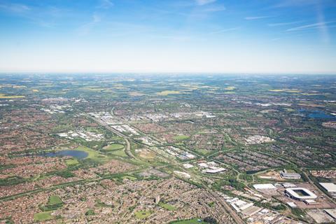 Aerial view of Milton Keynes