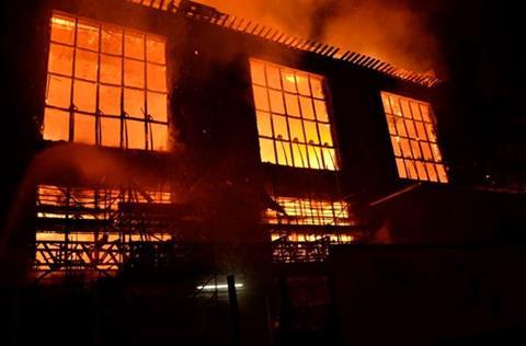 Fire rips through the Mackintosh Building