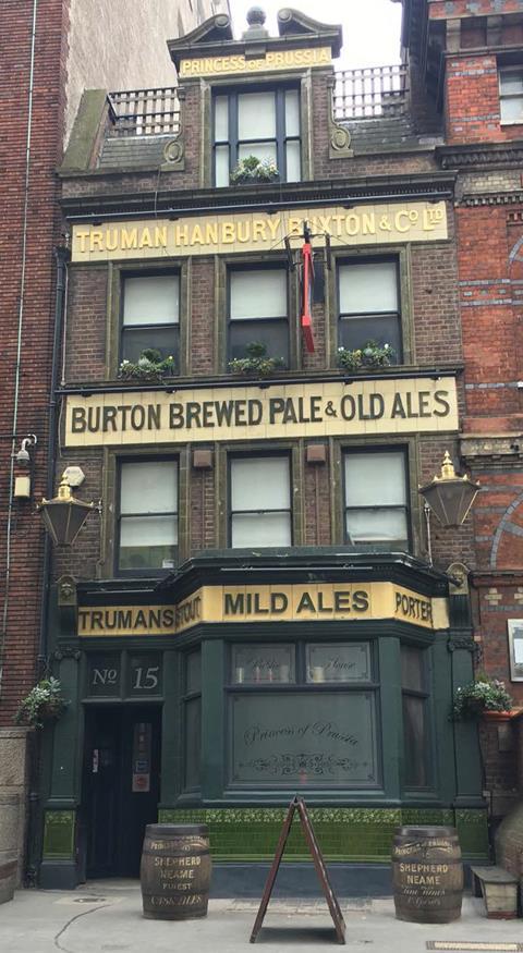 The Princess of Prussia in Prescot Street, near Aldgate. The pub dates back to the 1880s and was referenced Pevsner's East London.