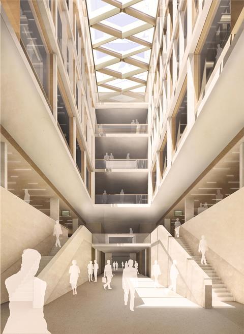 The triple-height atrium proposed by AHMM for Richmond House