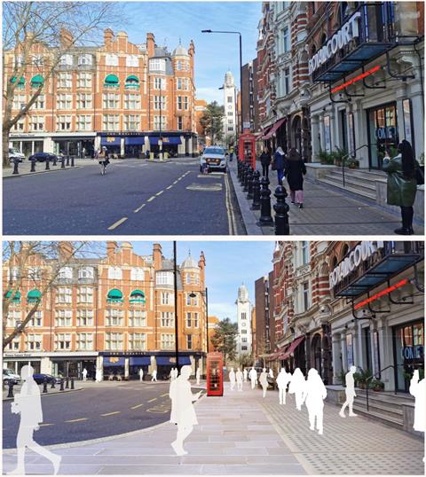 Before and underway, Sloane Square