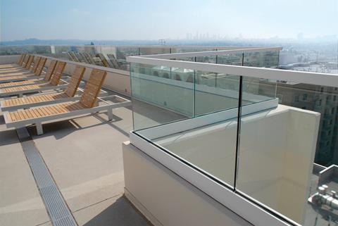 Glass balustrades at the W Hotel in Las Vegas were installed using the Taper-Loc system from CR Laurence