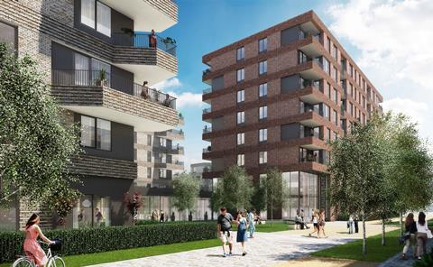 Sheppard Robson's 620-home Romford proposals, drawn up for Affinity Rom Valley