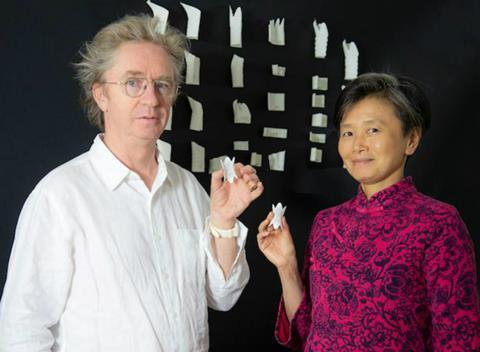 Mike Tonkin and Anna Liu with the groundbreaking stents