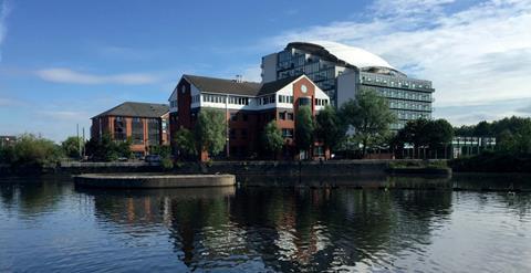 The Hamill HQ building, pictured centre, which the Simpson Haugh tower would replace