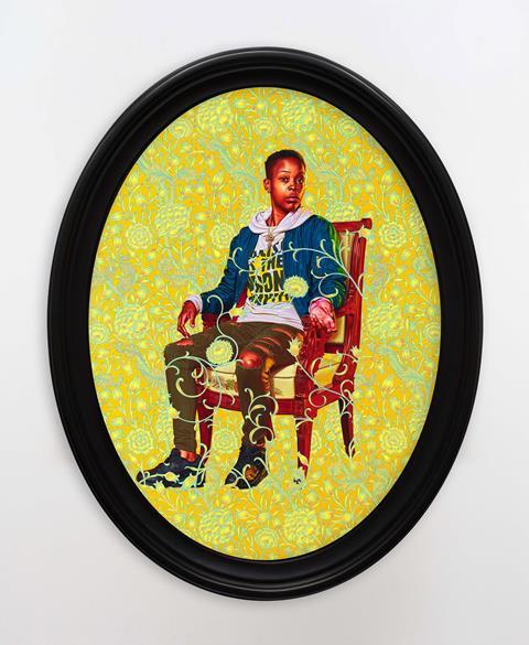 Kehinde Wiley, Portrait of Melissa Thompson, 2020. (see full crediting details in image sheet)