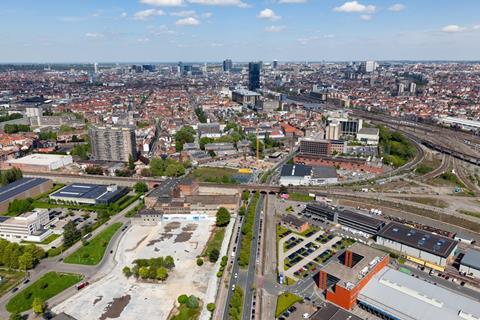 Overview of Andrelecht's Biestebroeck area, which is earmarked for a €100m regeneration project by a team including Sergison Bates.