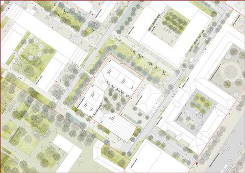 Saint-Vincent-de-Paul proposal by Sergison Bates - Site plan