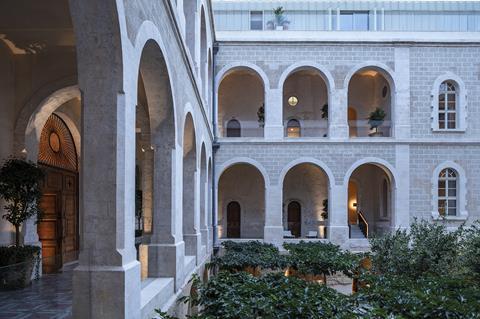 Courtyard at John Pawson's The Jaffa hotel