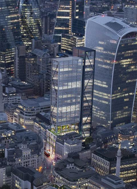 Fletcher Priest proposal for 55 Gracechurch Street office tower in City of London 2