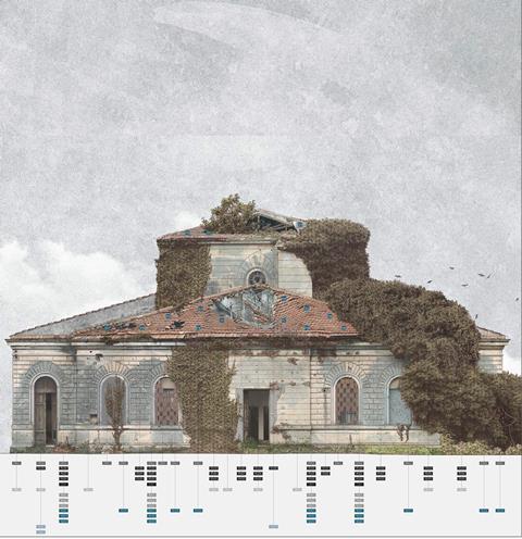 Drawing of the old Marconi building near Livorno by Giulia Pannochia, first winner of the GeM Award