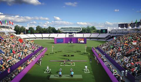 CGI of Lords Cricket Ground during the Olympic Games