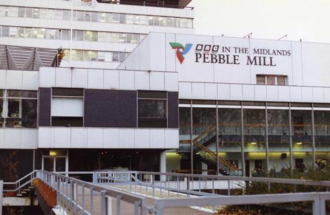 Pebble Mill Studios in Birmingham, designed by John Madin