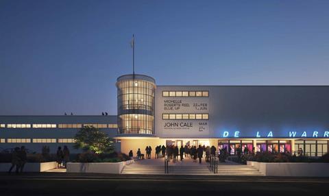 Proposed view to the North entrance and restored North Staircase