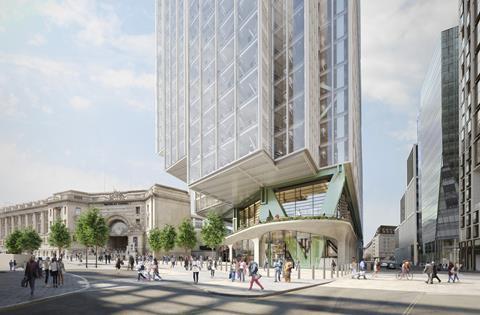 AHMM's proposed Victory Arch Square in front of Elizabeth House and Waterloo station