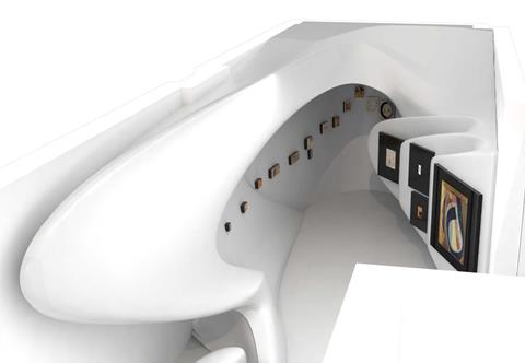  Zaha Hadid - Kurt Schwitters exhibition design (sketch) - Galerie Gmurzynska